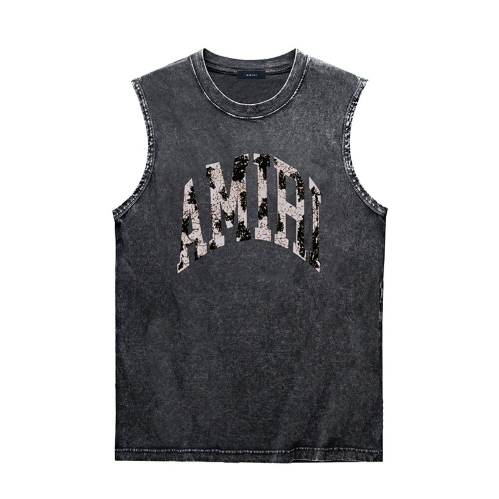 Amiri Collegiate Logo Vest Black Tee